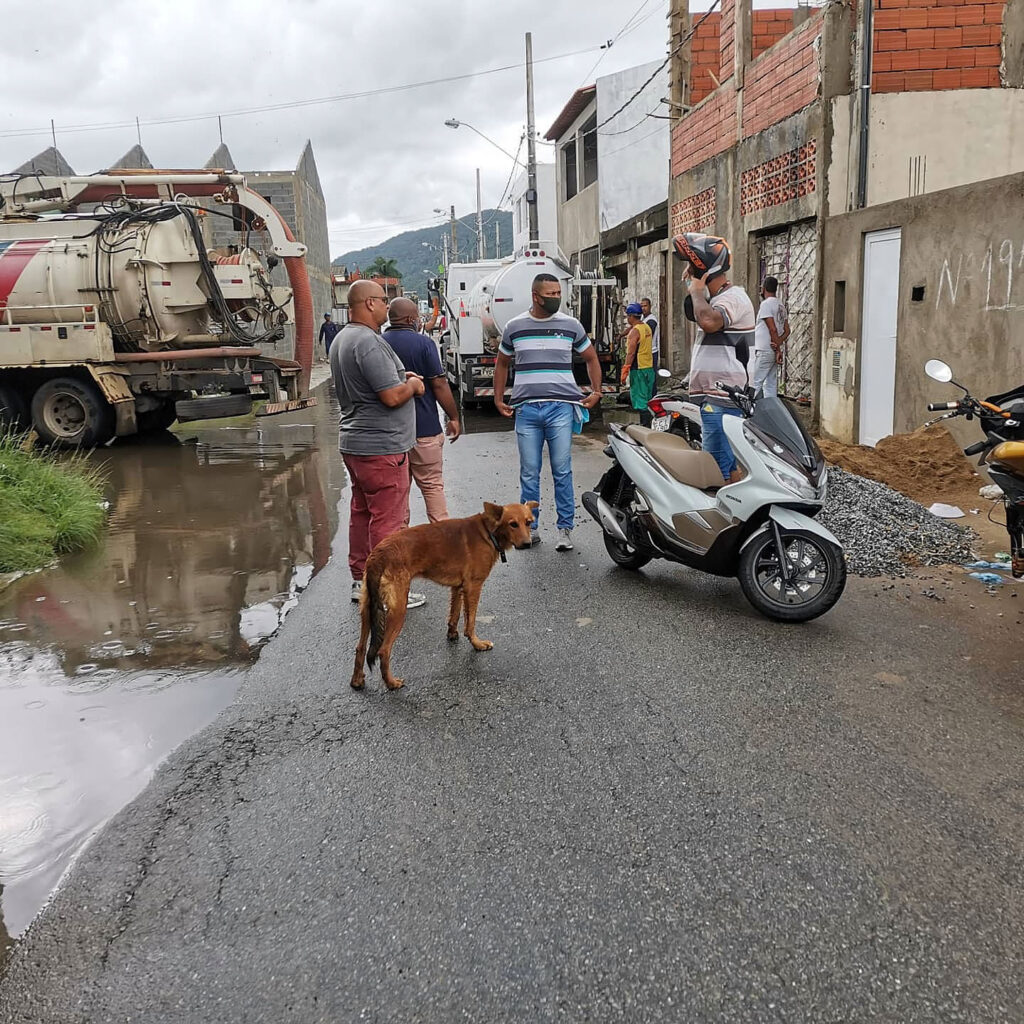 Local necessitado no residencial Victoria Park, onde havia necessidade de desobstrução da rede pluvial.