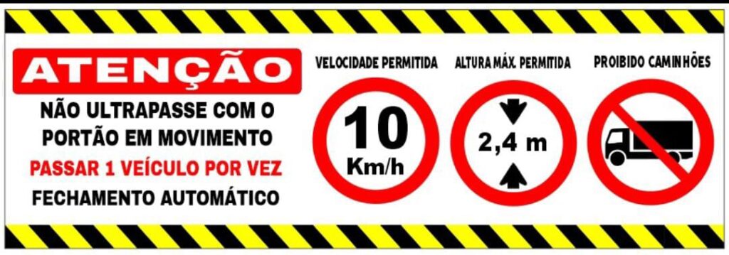 Placa de sinalização.